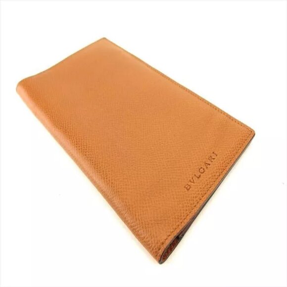 BVLGARI long bill crawling Classico logo leather Authentic USED - Picture 3 of 9